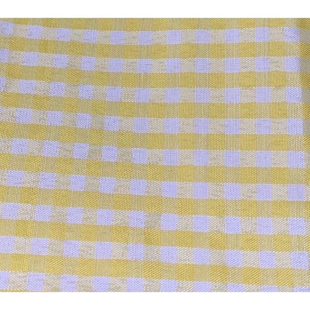 Yellow & White Gingham Fat Quarter Cotton Fabric 18x22 Quilting Crafts